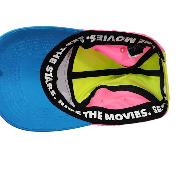 DISNEY UNIVERSAL STUDIOS RETRO NEON COLORBLOCK SNAPBACK HAT CAP VACATION - Picture 5 of 7
